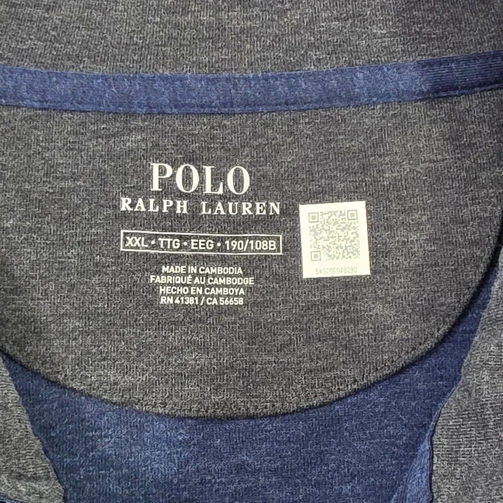 Polo Ralph Lauren Mens XXL Quarter Zip Pullover Navy Heathered Sweater NWT